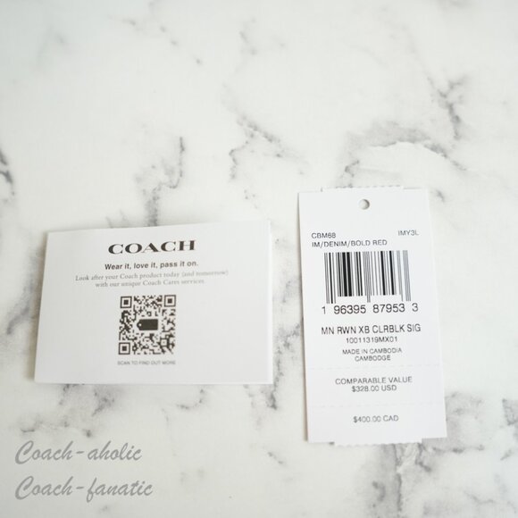 NWT Coach CBM68 Mini Rowan Crossbody Bag In Colorblock Signature Canvas - Picture 11 of 11